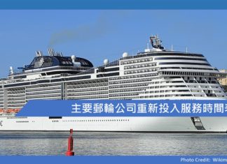 主要郵輪公司重新投入服務時間表
